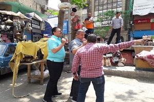 حملة مكبرة بقيادة رئيس الحي لرفع الإشغالات