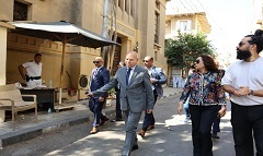 وزيرة التنمية المحلية ومحافظ القاهرة يتفقدان أعمال تطوير شارع إبراهيم باشا