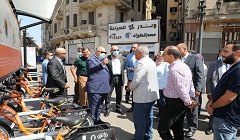 محافظ القاهرة يتفقد نموذجًا لإحدى محطات مشروع كايرو بايك