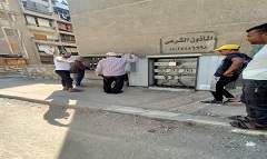 صيانة أعمدة الإنارة بالمرحلة الثانية 