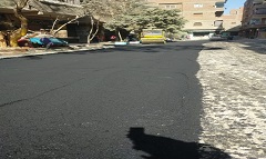 متابعة أعمال تطوير شوارع الحي