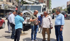 متابعة تطهير بلاعات صرف صحي بشارع ابو الفرج