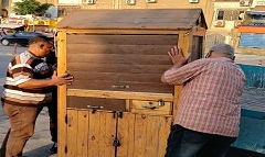 رفع فاترينة مشروبات بشارع المشير بشيراتون