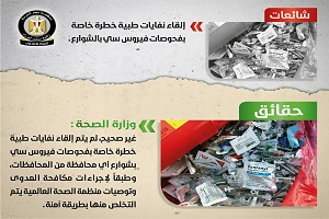 حقيقة إلقاء نفايات طبية خطرة بالشارع