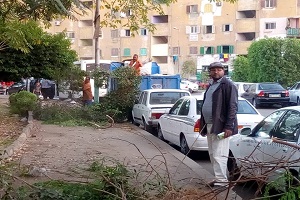 رفع مخلفات اشجار بشارع الخليفة الظافر