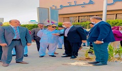 متابعة إطفاء الحريق الذي شب بالملحق التجاري لفندق "رمسيس هيلتون 