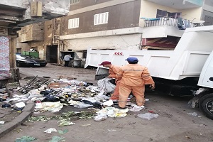 متابعة أعمال النظافة بالجمالية