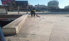 أعمال نظافة للشوارع الرئيسية والفرعية بقصر النيل