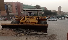 متابعة أعمال إعادة الشئ لأصله بشارع جوهر القائد 