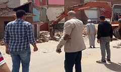 متابعة اعمال الازالات بمنطقة الفحامات