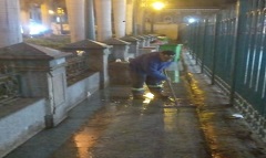 متابعة رفع كفاءة منظومة النظافة بالحي