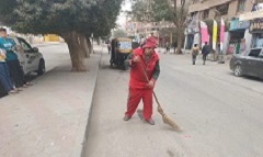 حملة نظافة ورفع مخلفات القمامة بنطاق الحي