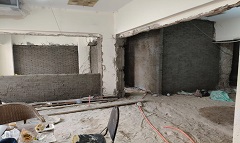 ايقاف وهدم أعمال بناء  مخالفة بشارع قصر النيل