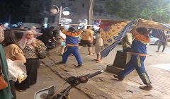 حملة لرفع الاشغالات ببعض الشوارع بالحي