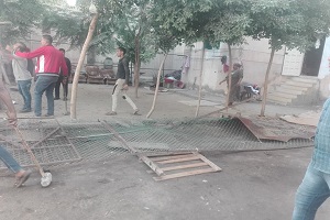 إزالة أسوار مسلح على أراضي الدولة 