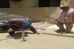 حمله لرفع الإشغالات من الحواجز الخرسانيه والحديديه الثابتة والمتحركة