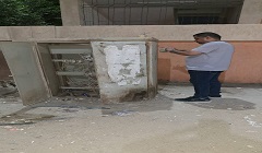 حملة اصلاح وصيانة أعمدة الإنارة والكشافات والولاعات بالحي