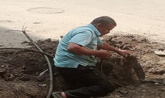 تجديد الشبكة الارضية  بنطاق الحي