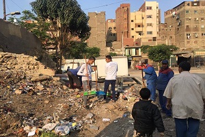 إزالة سلم مخالف بشارع قصر النيل