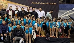 ناشئات الجمباز بمركز شباب الجزيرة يحصدن 64 ذهبية بكأس مصر