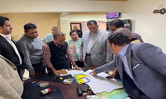 متابعة اعمال التطوير الجارية بميدان الحدائق