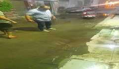 اصلاح وصيانة ماسورة مياه عمومية بنطاق الحى
