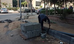 أعمال تطوير الشوارع بمنطقة إمتداد رمسيس٢