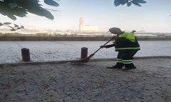 رفع كفاءة منظومة النظافة بشوارع متفرقة بجاردن سيتي