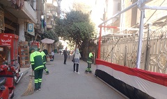 حملة نظافة أمام الكنائس بنطاق الحي 