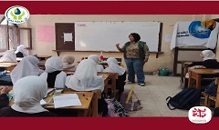 أنشطة توعوية حول أهمية المياه بمعهد فتيات ارض الجنينة بالزاوية 