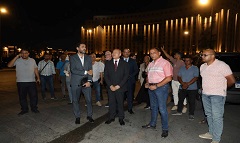 محافظ القاهرة يتفقد وسط المدينة ويوجه بزيادة المزروعات بميدان التحرير