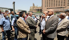 محافظ القاهرة يتفقد موقف عبد المنعم رياض لمتابعة الالتزام بتعريفة الركوب