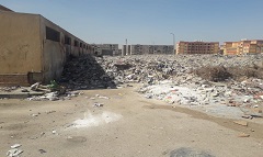 رفع المخلفات والردش خلف سوق النيل