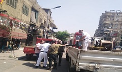 حملة مكبرة لرفع إشغالات من شارعي الجيش وبورسعيد