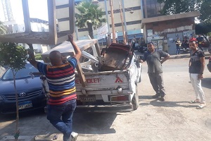 رفع اشغالات بحي شرق مدينة نصر  