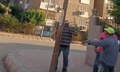 تركيب كشافين ليد بشارع عبد القادر بكار