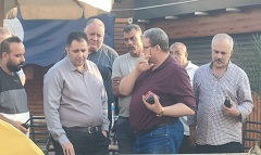  متابعة إصلاح كسر ماسورة مياه بنطاق الحي 