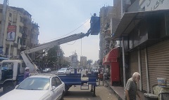 صيانة اللوحات الاعلانية بشارع الجيش