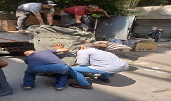 استكمال حملات رفع الإشغالات من شوارع الحي