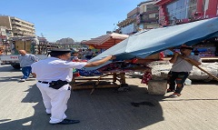 حملة لرفع الإشغالات بقيادة رئيسة الحي