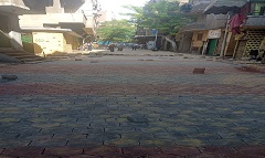 تركيب بلاط جديد بشارع الزعفران