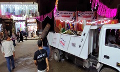 حملة مكبرة لرفع الاشغالات ببعض المناطق بالحي