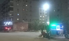 تركيب كشافات ليد بشارع الخليفة الآمر