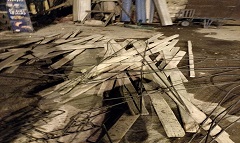 إيقاف أعمال بناء مخالف بركن الياسمين بالحي