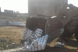 ازالة عقار بشارع المؤسسة بحي المرج