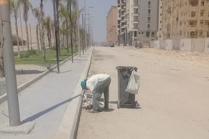 حملة لرفع كفاءة النظافة وازالة المخلفات بشوارع الحي