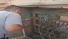 رفع كفاءة مستوى الإنارة العامة ببعض شوارع الحي