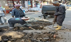 جولة تفقدية للتأكد من سلامة بالوعات الأمطار