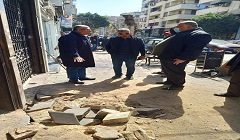 متابعة خطة تطوير وتجميل شارع أحمد بدوى 