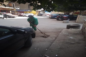 حملة نظافة بشوارع حي الاميرية